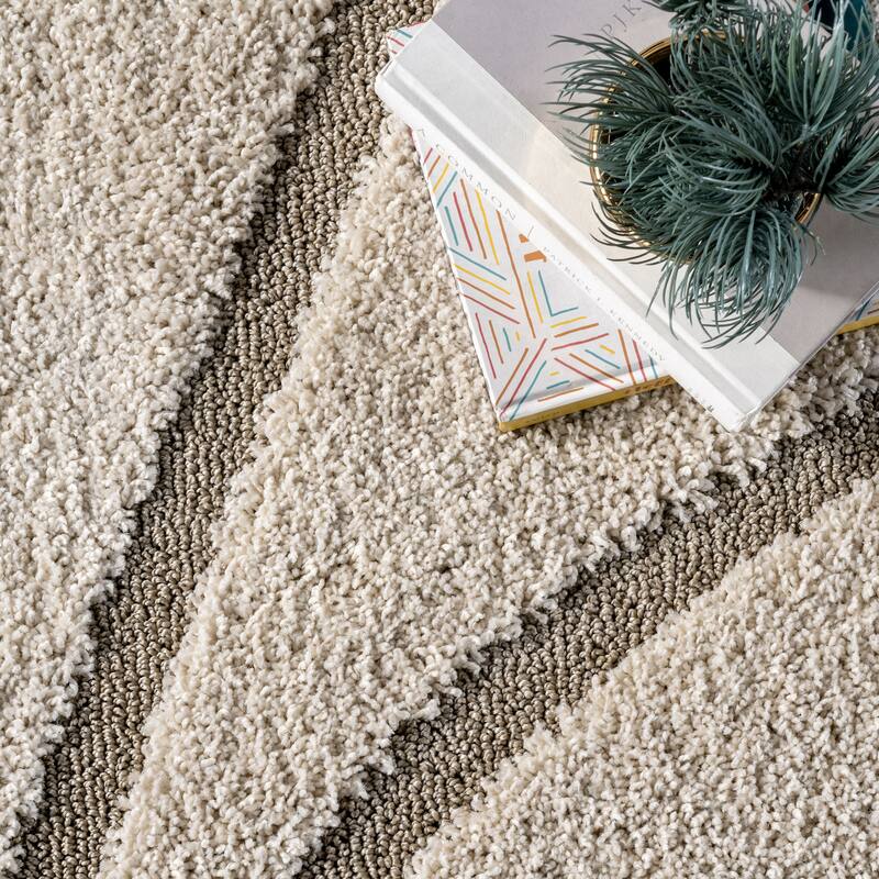 Brooklyn Rug Co Krista Contemporary Swirls Shag Area Rug