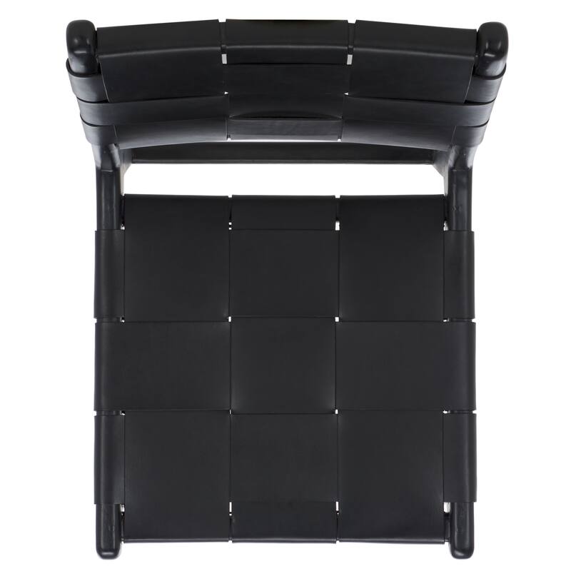 SAFAVIEH Couture Cassaphina Woven Leather Dining Chair - 18"W x 23"D x 34"H