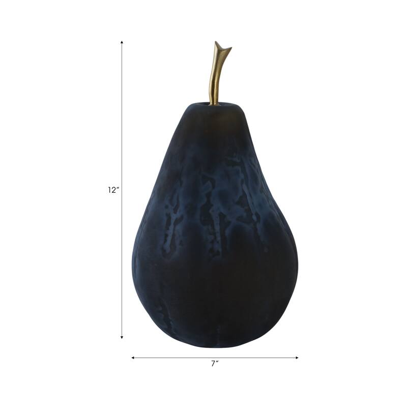 Glass Figurine Sculpture Pear Modern Home Decor Living Room Decoration