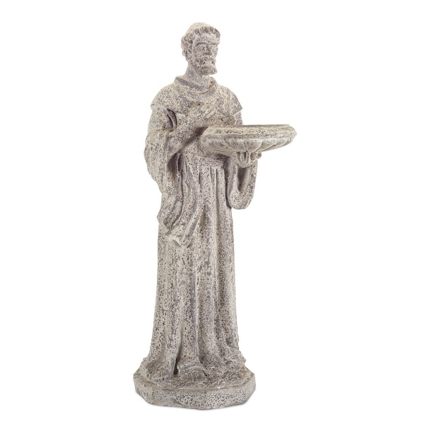 Artistically Crafted Saint Bird-feeder Figurine 31" - N/A