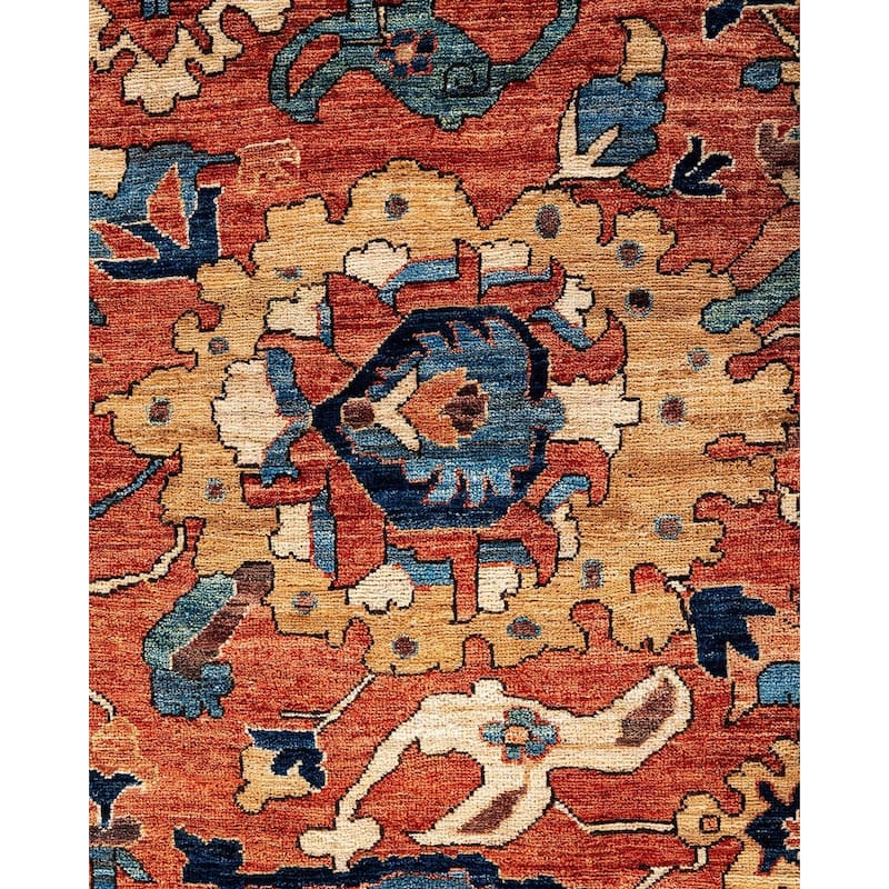 Serapi One-of-a-Kind Hand-Knotted Area Rug - Orange, 7' 11" x 9' 11" - 7' 11" x 9' 11"