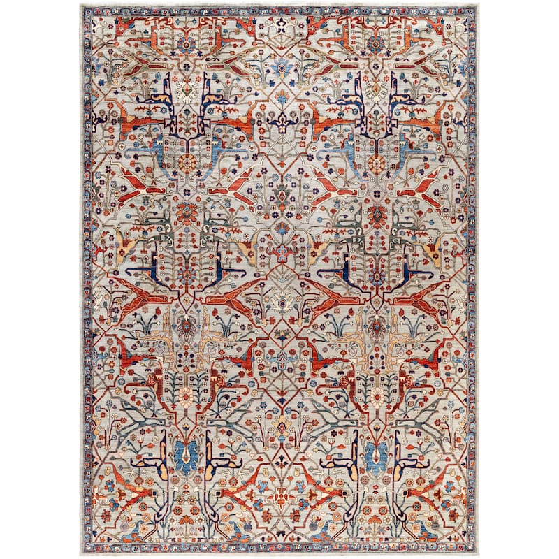 Serapi One-of-a-Kind Hand-Knotted Area Rug - Gray - 9' 0" x 12' 3"