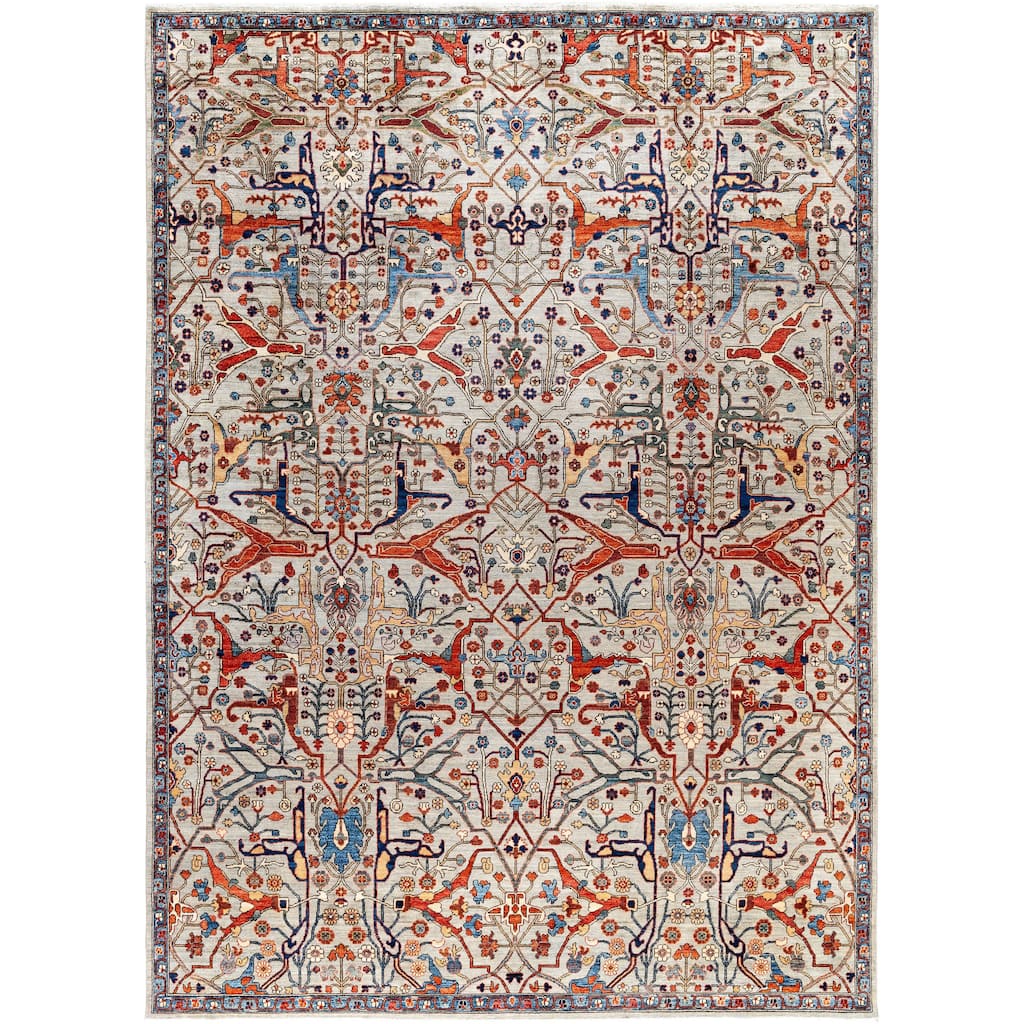 Serapi One-of-a-Kind Hand-Knotted Area Rug - Gray - 9' 0" x 12' 3"