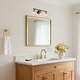 preview thumbnail 2 of 16, Iain Modern Black 3/4-Light Bathroom Vanity Lights Globe Seeded Glass Dimmable Wall Sconces