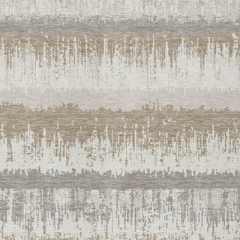 HomeRoots Striped Transitional Rectangle Outdoor Rug