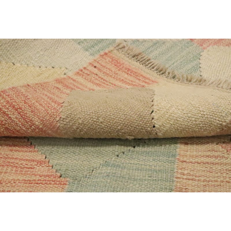 Hand Woven Oriental 100% Wool Carpet Southwestern Modern Multi-Colored Kilim Area Rug - 5' 1'' X 3' 0''