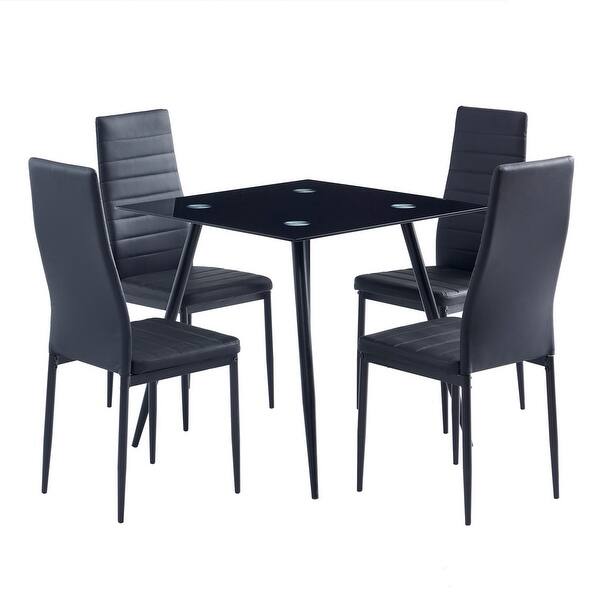 Stylish & Durable PU Leather Dining Chairs Set of 4 for Dining - 15.74"x 18.5"x 38.58" (L x W x H)