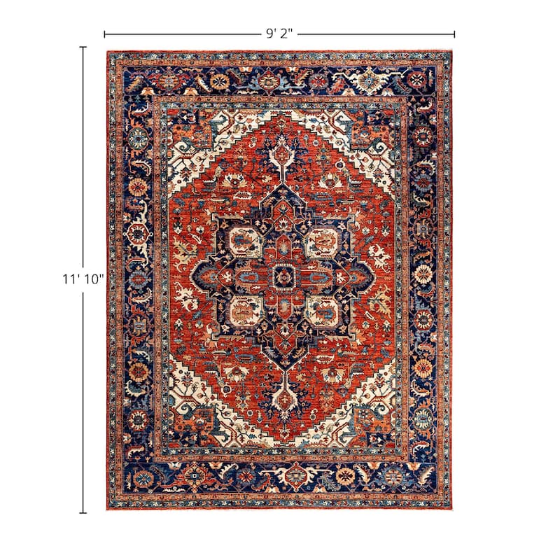Serapi One-of-a-Kind Hand-Knotted Area Rug - Orange, 9' 2" x 11' 10" - 9' 2" x 11' 10"