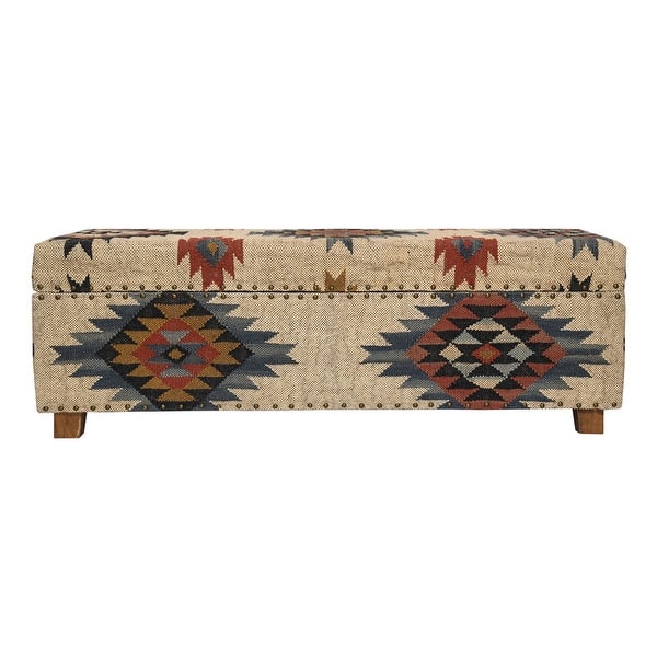 Shop Black Friday Deals On Handmade Kilim Upholstered Storage Bench Overstock 31985231