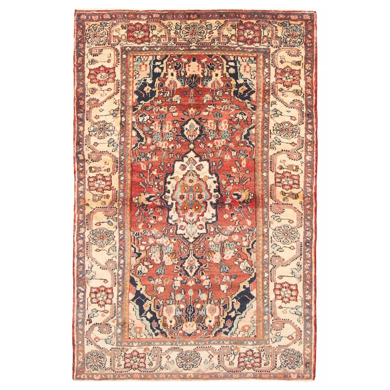 ECARPETGALLERY Hand-knotted Anadol Red Wool Rug - 4'1 x 6'2