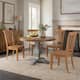 Option Oak Chairs w Antique Grey Table