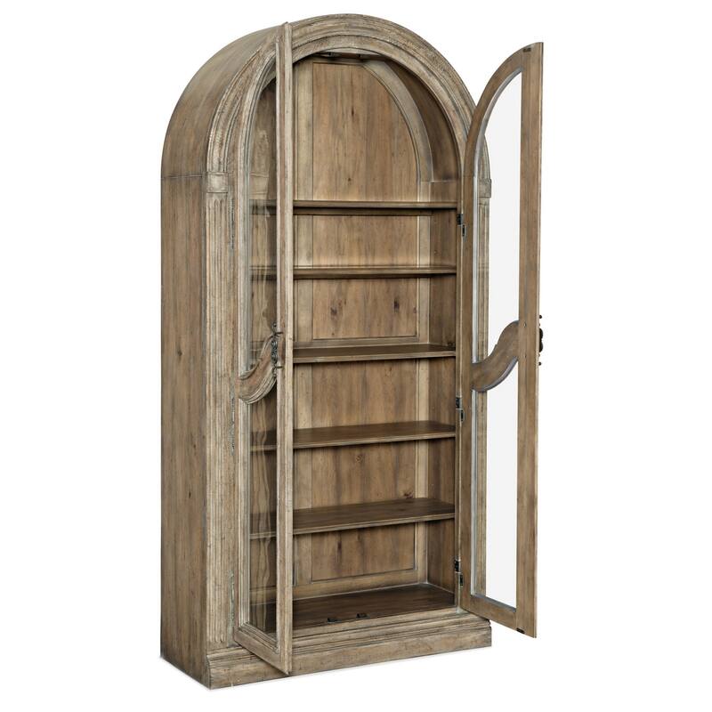 Hooker Furniture Castella 44" Wide Pecan and Wood Display Cabinet