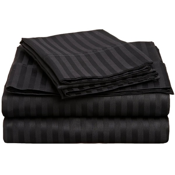 Details about / EXTRA DEEP PKT 1 PC FITTED SHEET 1000 TC EGYPTIAN COTTON FULL XL SIZE ALL STRIPE