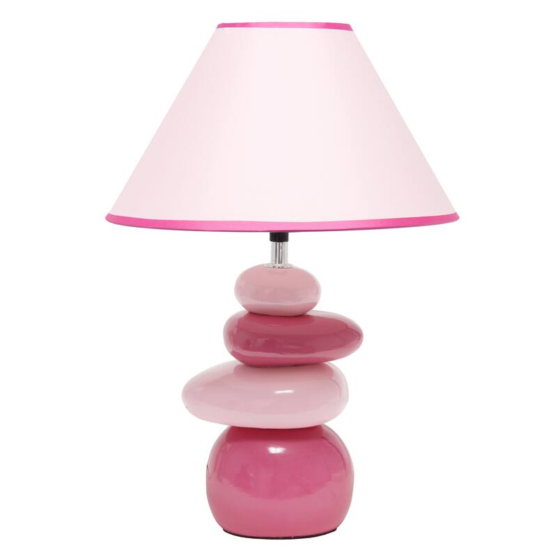 17.25" Stacking Stones TableLamp for - Pink