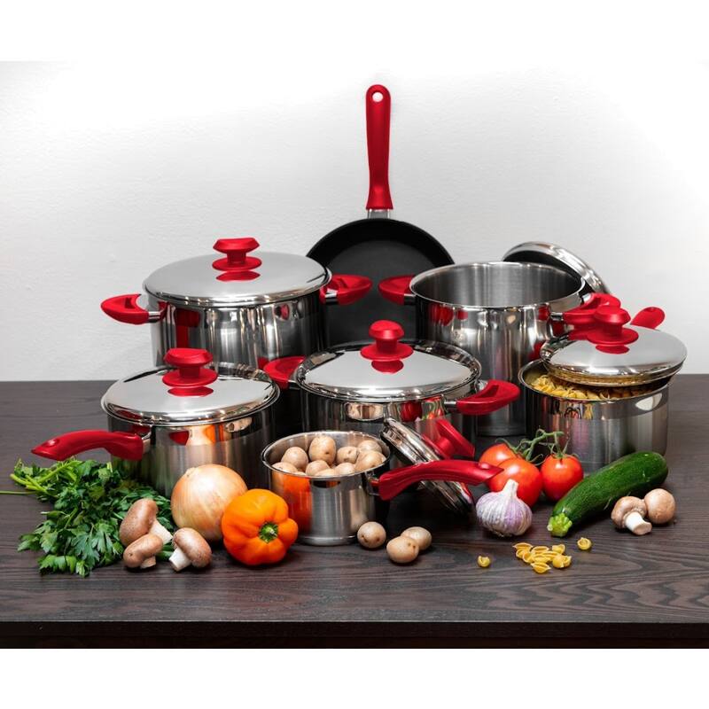 YBM Home Professional Chef’s 18/10 Stainless Steel Sauce Pot Covered Tri-Ply Capsule Base With Handle, Induction Compatible
