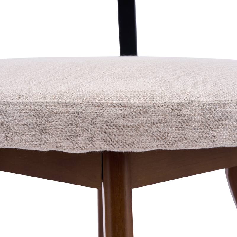 Christopher Knight Home - Modern Upholstered Rubber Wood Dining Chairs with Curved Back