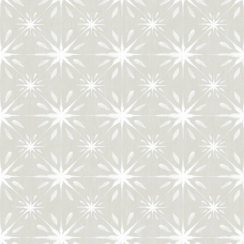 Galerie Wallcoverings Nordic Elements Geometric Starburst Effect Non-woven Matte Wallpaper Roll - 33 feet x 21 inches - Silver