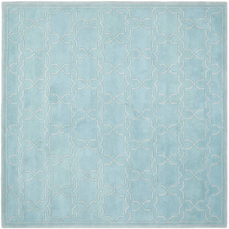 SAFAVIEH Handmade Chatham Hasmik Modern Moroccan Wool Rug - 7' Square - Grey