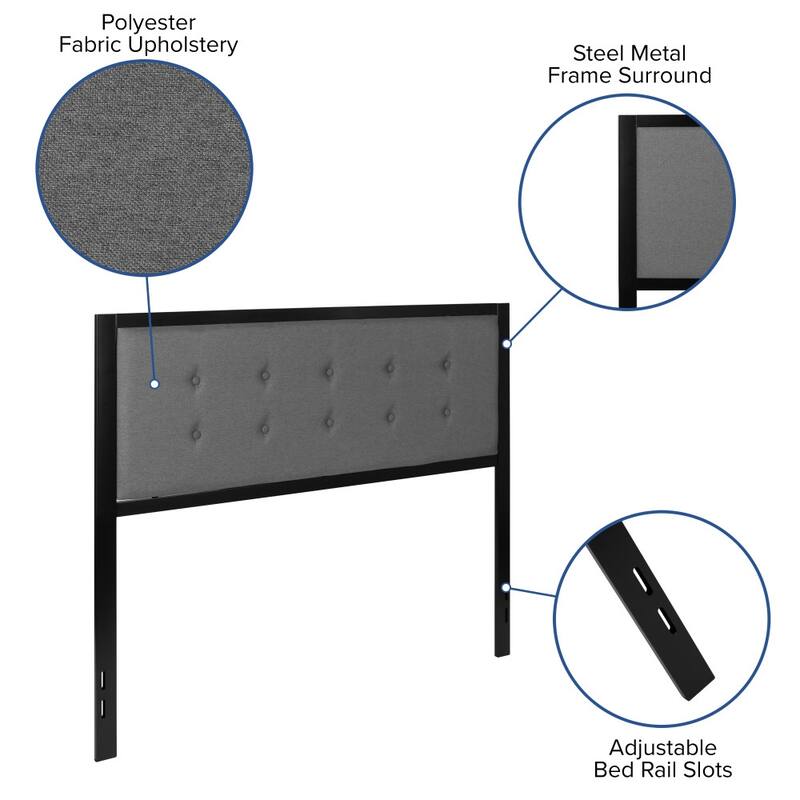 Metal Tufted Upholstered Headboard - Modern Headboard