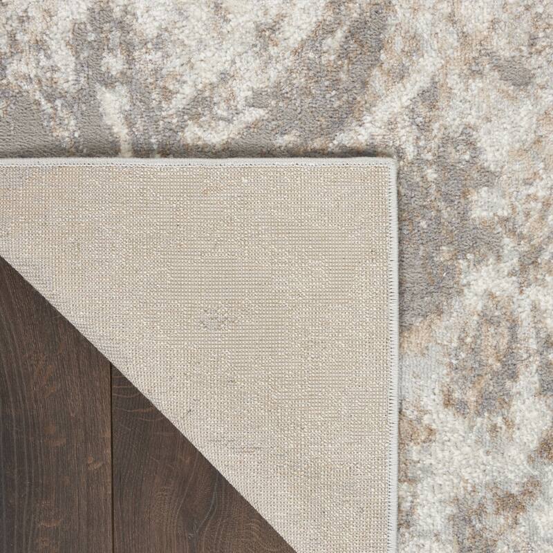 Jipe Power Loomed Abstract Modern Non Skid Low Pile Area Rug By HomeRoots - 87' X '63' X '0.25