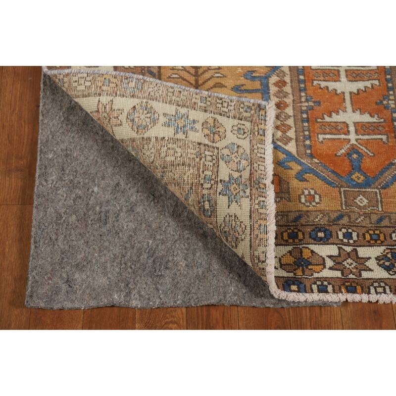 Hand Knotted Oriental 100% Wool Carpet Traditional Floral Brown Gharajeh Area Rug - 5' 6'' X 3' 9''