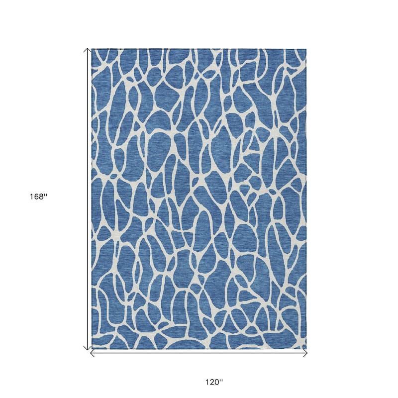 HomeRoots Geometric Transitional Rectangle Outdoor Rug