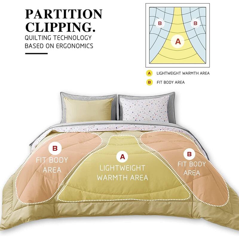 KASENTEX 5 or 7 Piece Bed in A Bag Microfiber Down Alternative Comforter Bedding Set with Sheets and Pillow Cases All Season