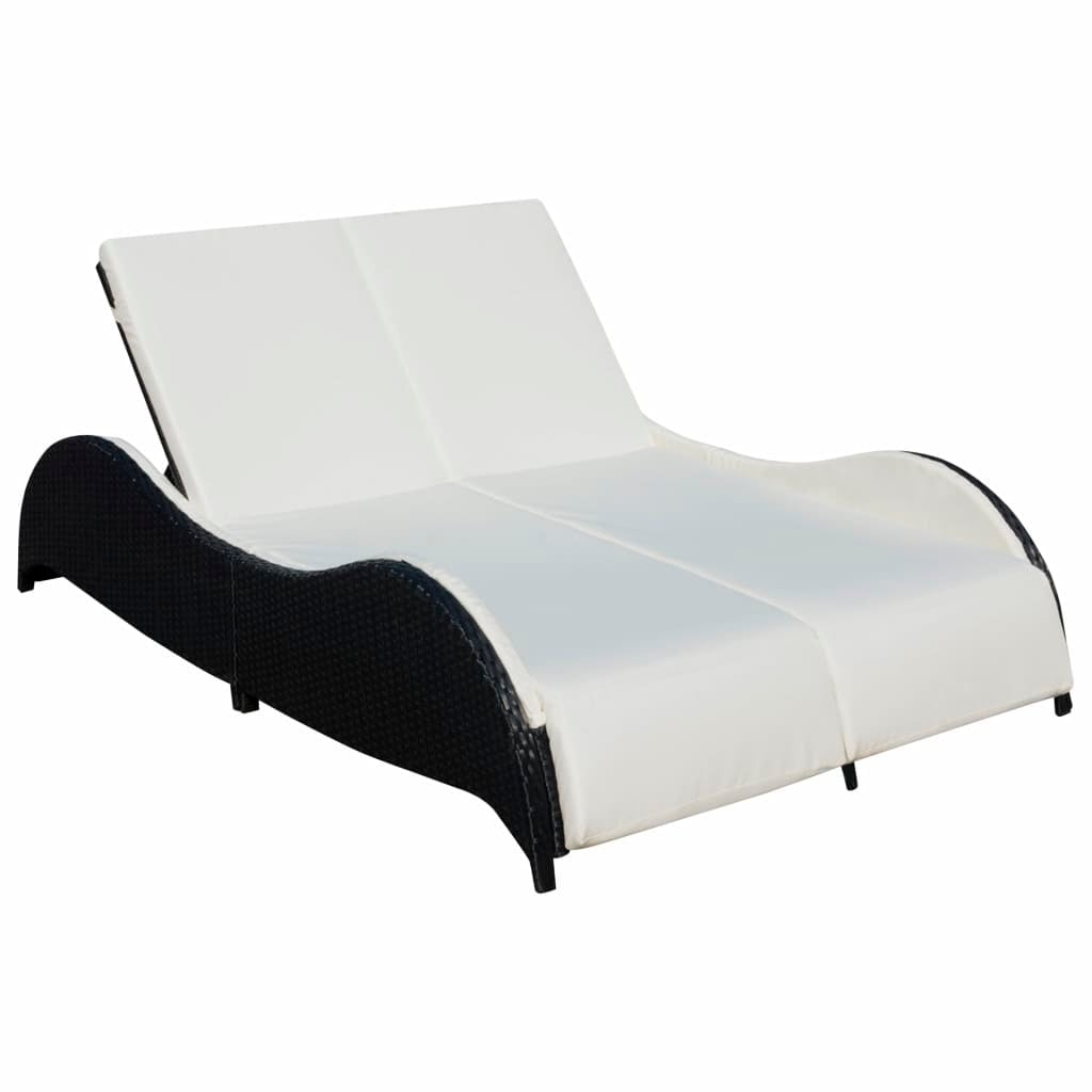 Poly rattan double sun lounger new arrivals