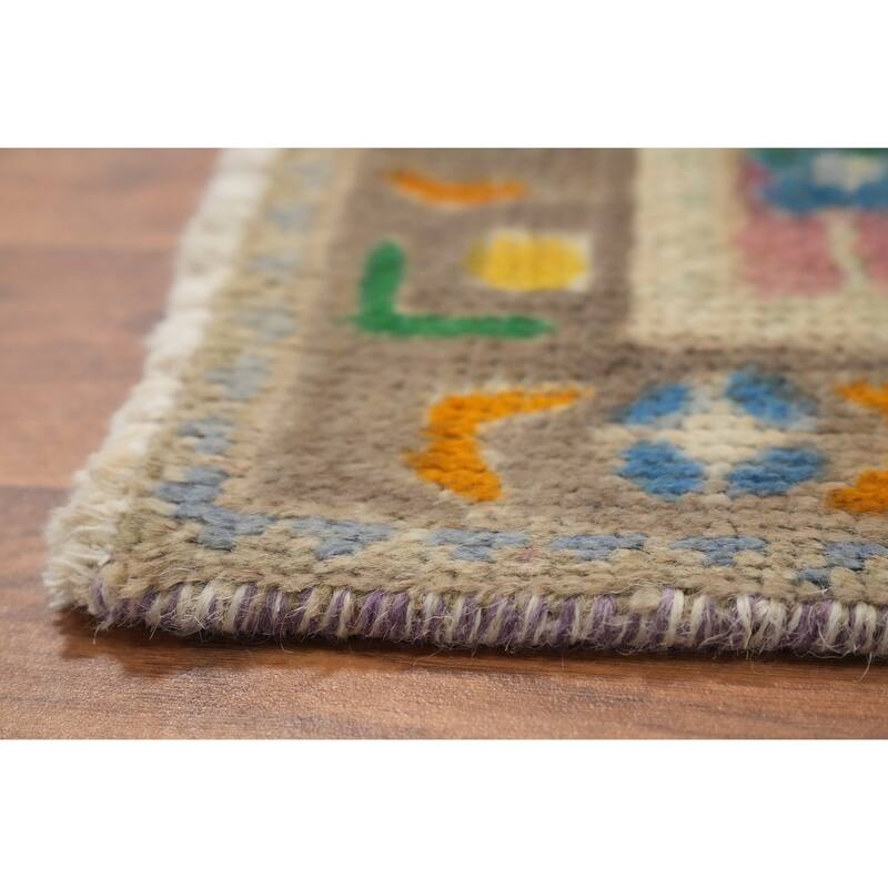 Hand Knotted Oriental 100% Wool Carpet Traditional Medallion Navy Blue & Blues Tabriz Area Rug - 11' 3'' X 7' 10''