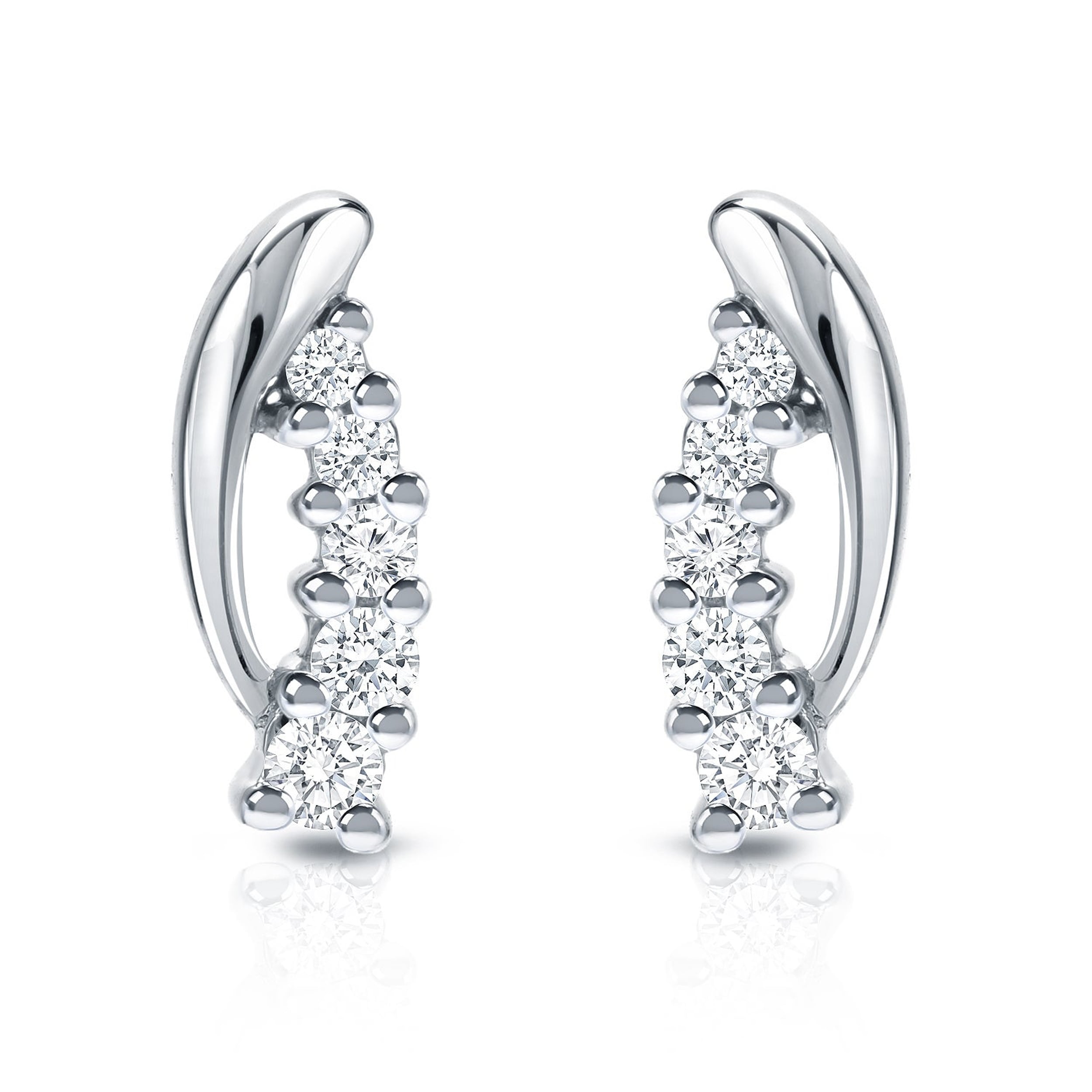 Auriya 14k White Gold 1/4ctw 5-Stone Diamond Earrings (H-I, SI1-SI2)