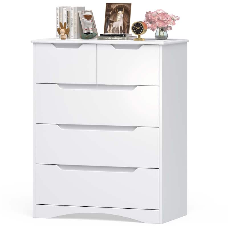 3/4/5/6 Drawer Dresser, Chest of Drawers with Large Storage, Tall Dresser and Organizer Wooden Cabinet