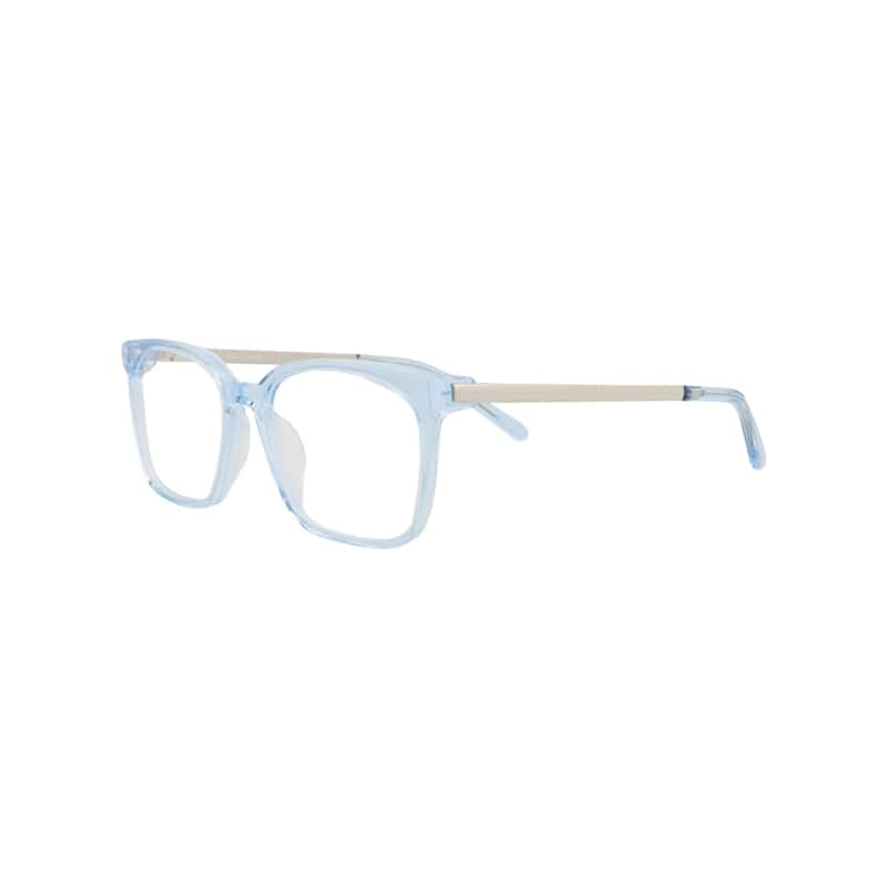 Maui Jim Square-Frame Acetate and Stainless Steel Optical Frames, Transparent Lens, Transparent Blue Frame