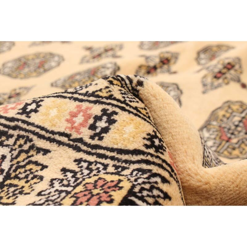 ECARPETGALLERY Hand-knotted Peshawar Bokhara Beige Wool Rug - 4'8 x 6'11