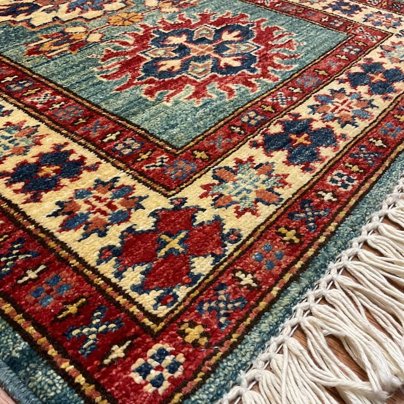 HERAT ORIENTAL Handmade Super Kazak Wool Runner - 2'2" x 5'9"