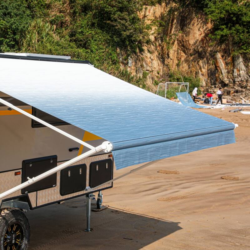 ALEKO Waterproof Retractable 16'X8' RV or Home Patio Canopy Awning