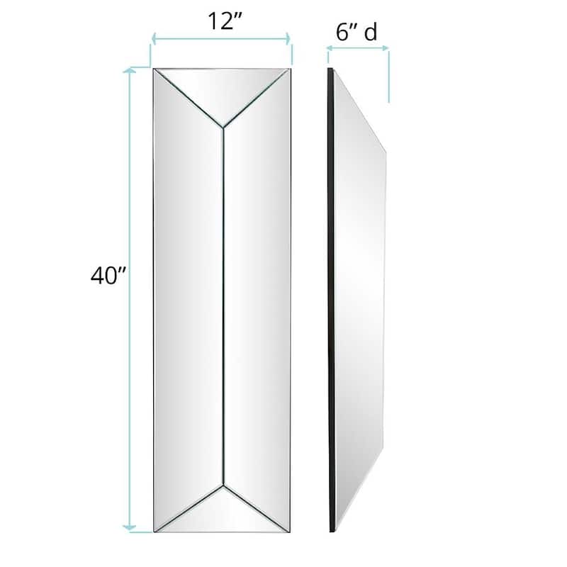 Allan Andrews Frameless Rectangular Beveled Mirror Panel