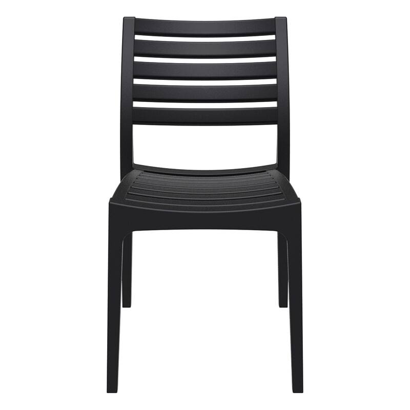 33" Black Outdoor Patio Stackable Dining Chair