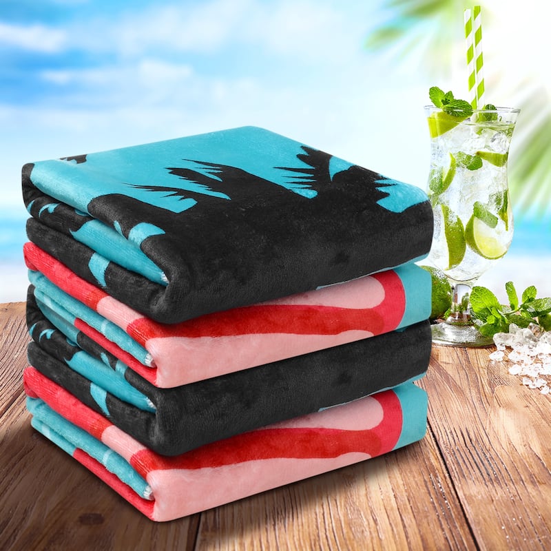 Oversized Beach Towel, Absorbent and Quick Dry, Thick Pool Towels for Swimming, Camping 28" x 56"