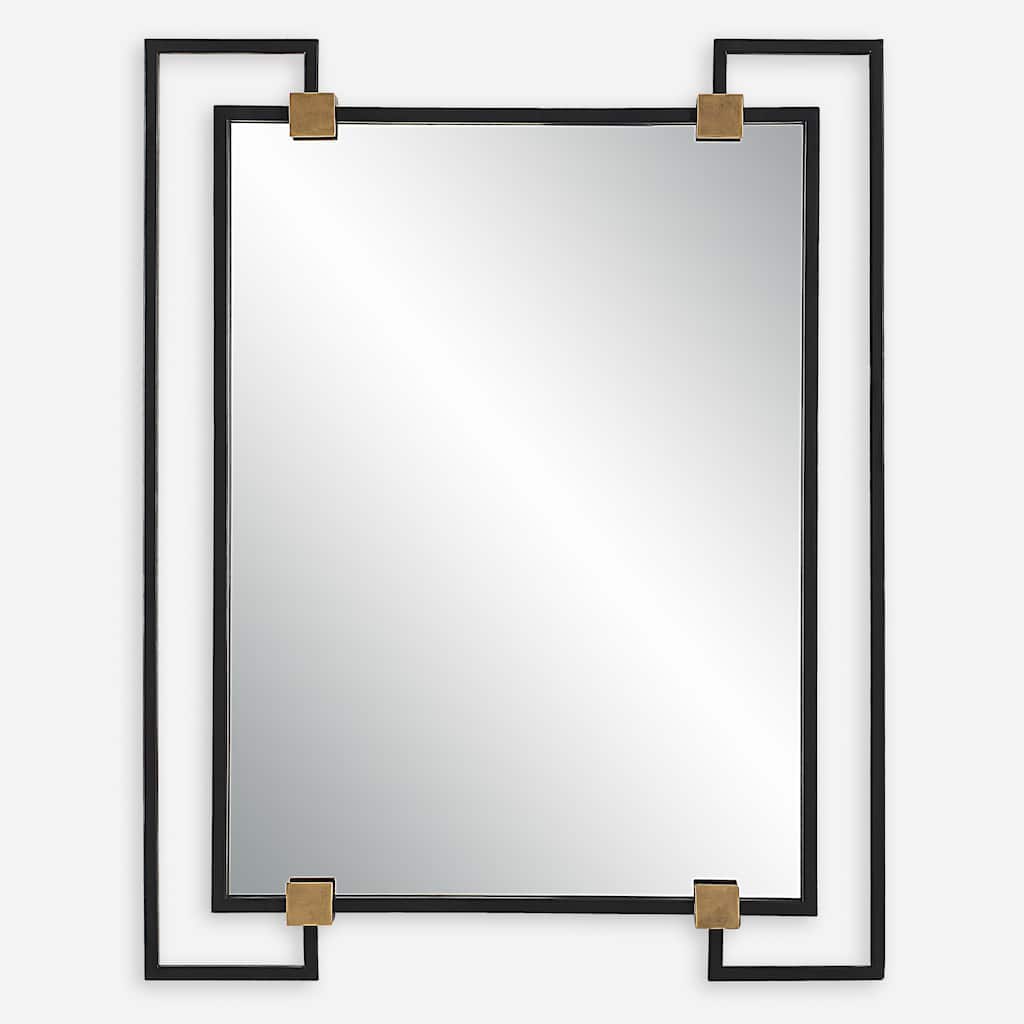 Uttermost Ivey Rectangle Industrial Mirror - 32.5"W x 42"H x 2.5"D