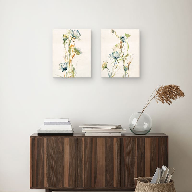 Late Summer Wildflowers I-II Canvas Art Prints