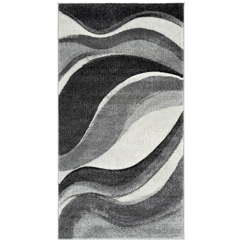SAFAVIEH Hollywood Zohreh Mid-Century Modern Abstract Rug - 4' x 6' - Grey/Ivory