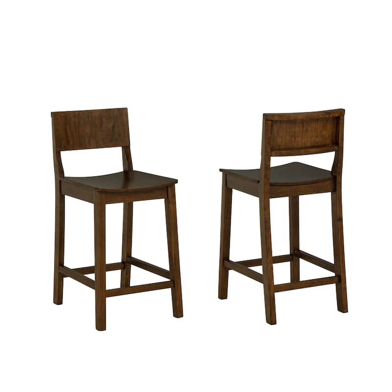 Dahlia Wood 24-Inch Armless Counter Stool (Set of 2)