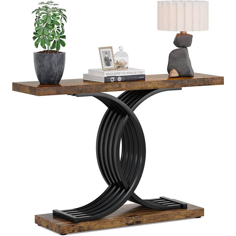 Gold Entryway Table Modern 39-Inch Console Table Accent Table