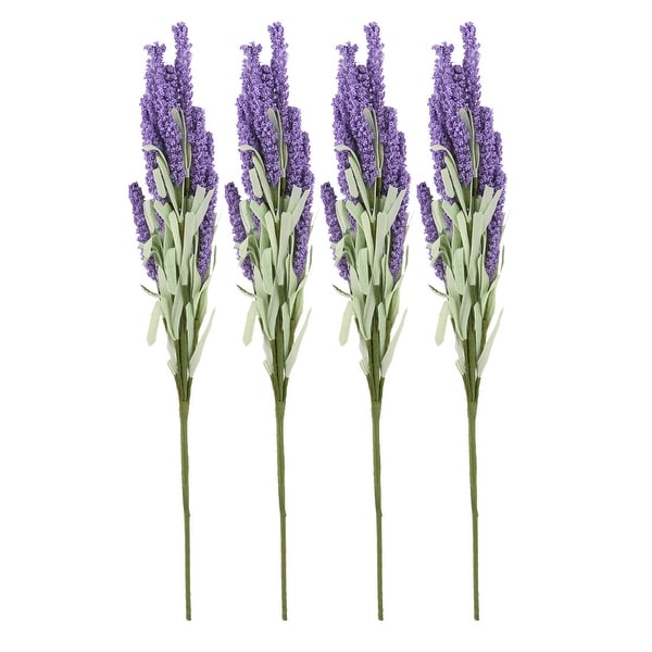 Household Garden Foam Table Desk DIY Decor Artificial Flower Lavender Purple 4 Pcs