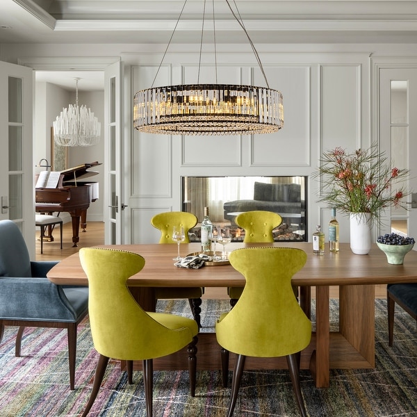 Yellow crystal chandelier 2025