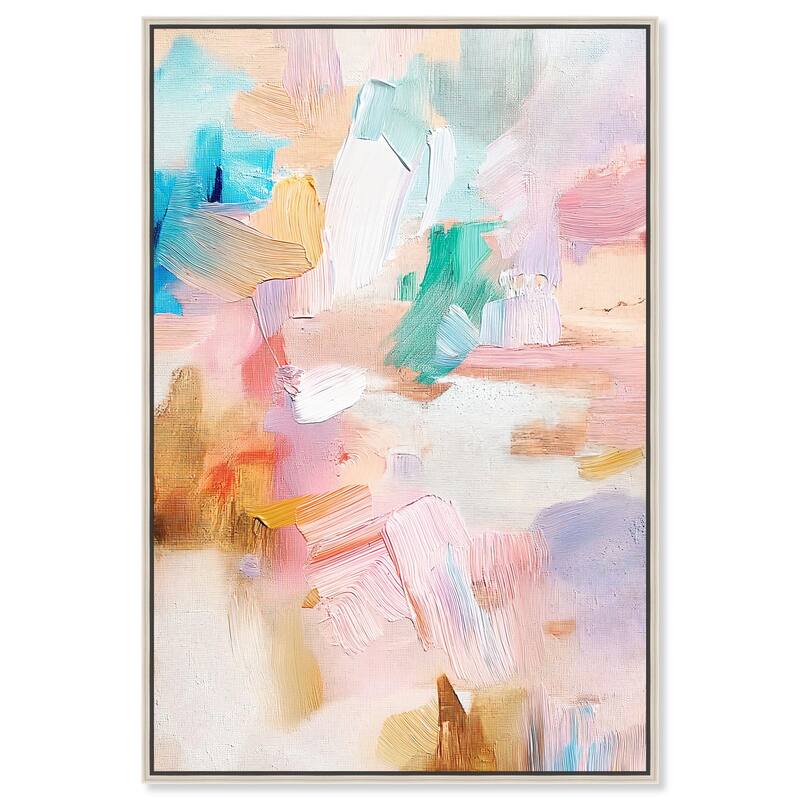 Rose Quartz II Canvas by Art Remedy - Silver - 30" x 45"