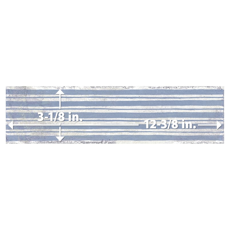 Merola Tile Luca Stria Gio with Antimicrobial Glaze 3-1/8" x 12-3/8" Ceramic Wall Tile