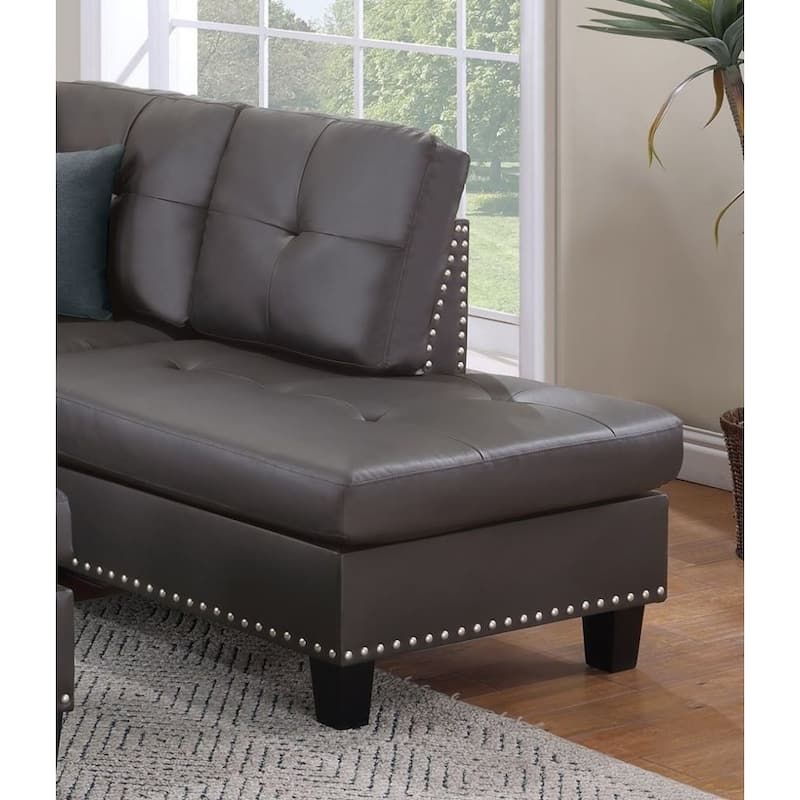 Living Room Furniture 3-PCS Sectional Sofa Set LAF Sofa RAF Chaise And Storage Ottoman