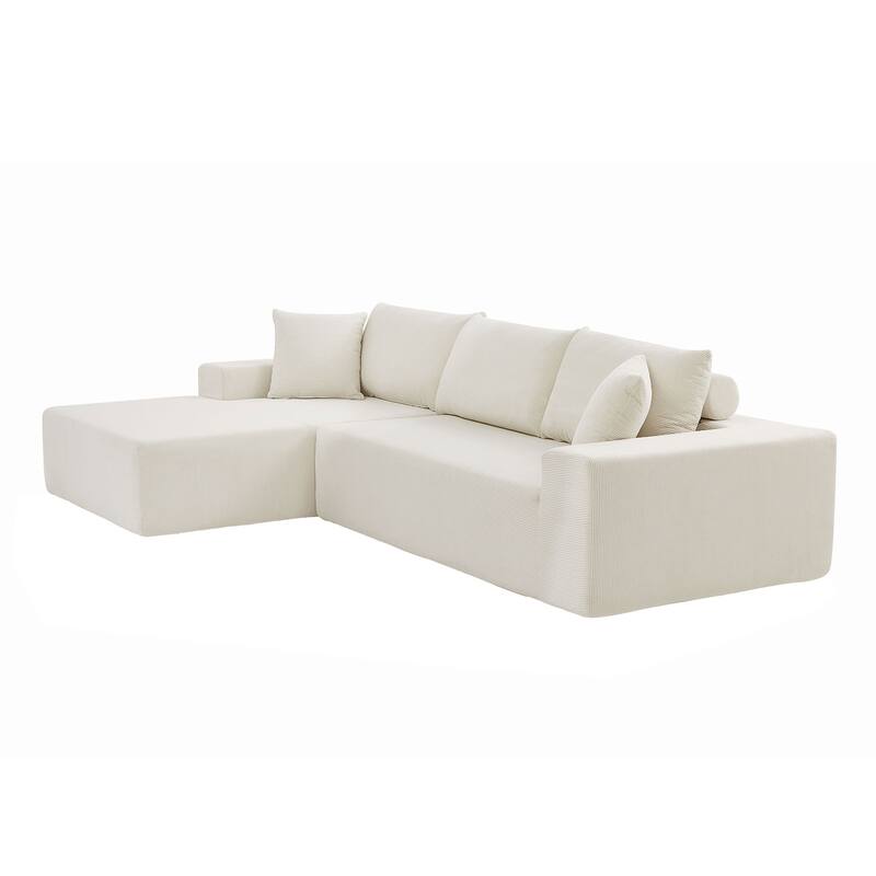108.5" Modular L-Shaped 3-Seater Sofa with Reversible Chaise