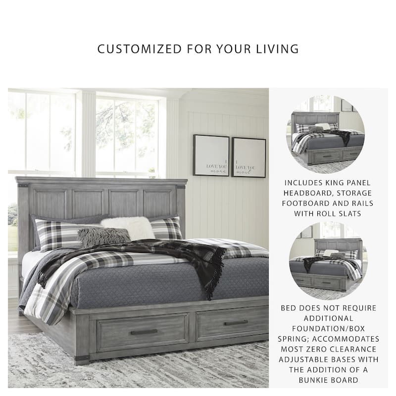 Signature Design by Ashley Russelyn Gray Storage Bed